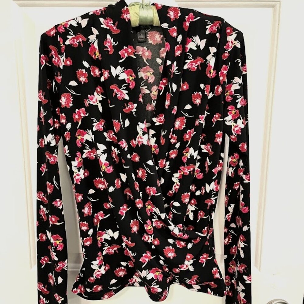 Flower Wrap Blouse